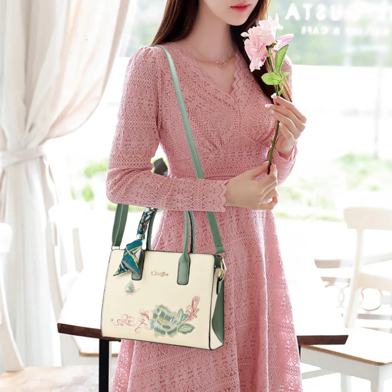 Azure Bloom Shoulder Bag - Image 4