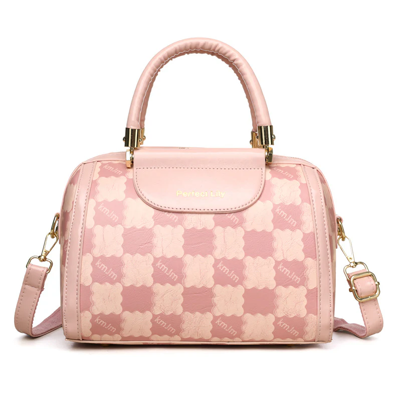 Blush Checkmate Handbag - Image 5
