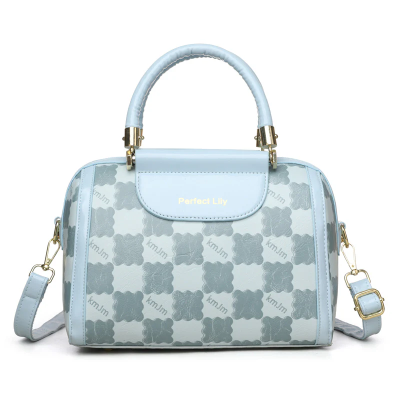 Blush Checkmate Handbag - Image 6