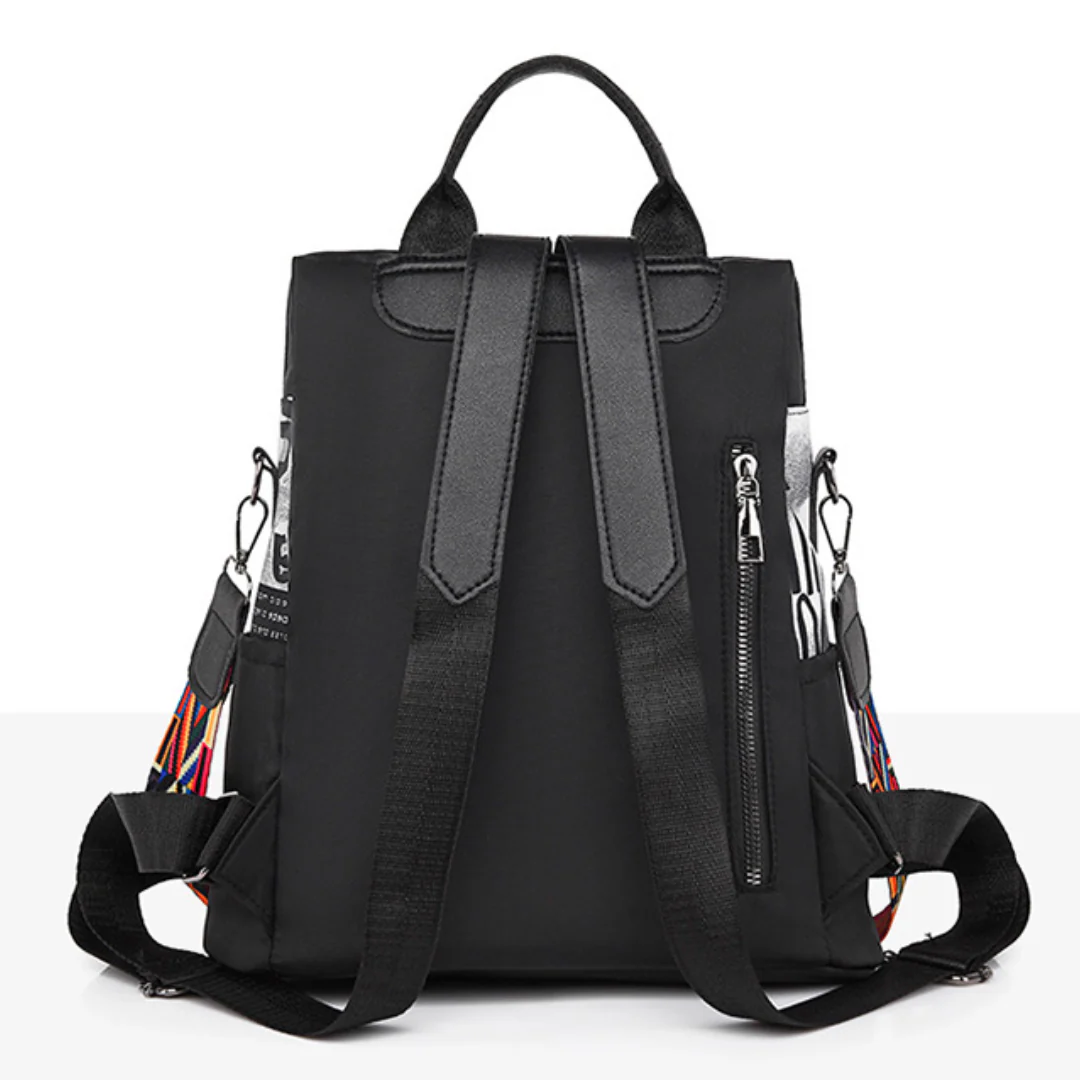 Trendy Contrast Oxford Cloth Lightweight Travel Backpack - Image 3