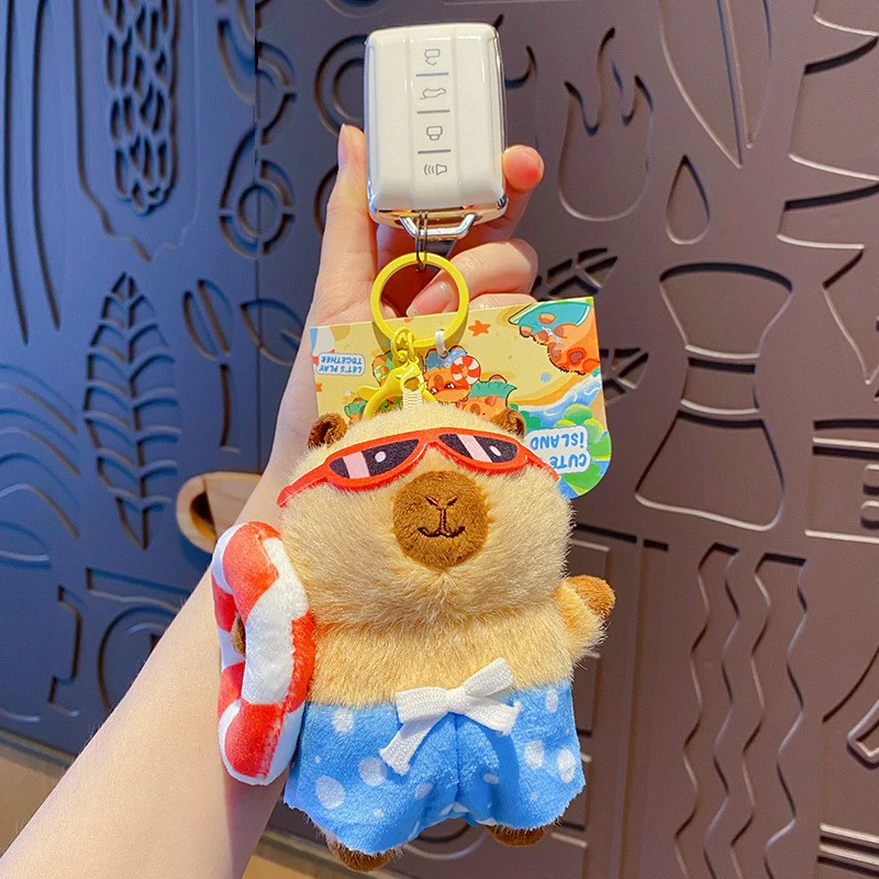 Capybara Island Vacation Plush Bag Charm - Image 3