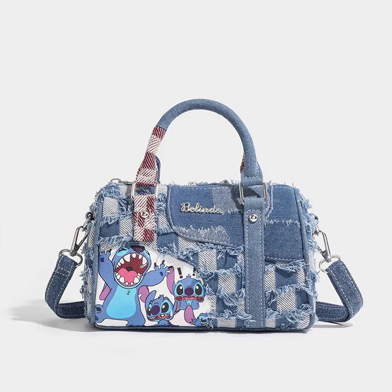 Denim Patchwork Stitch Handbag - Image 5