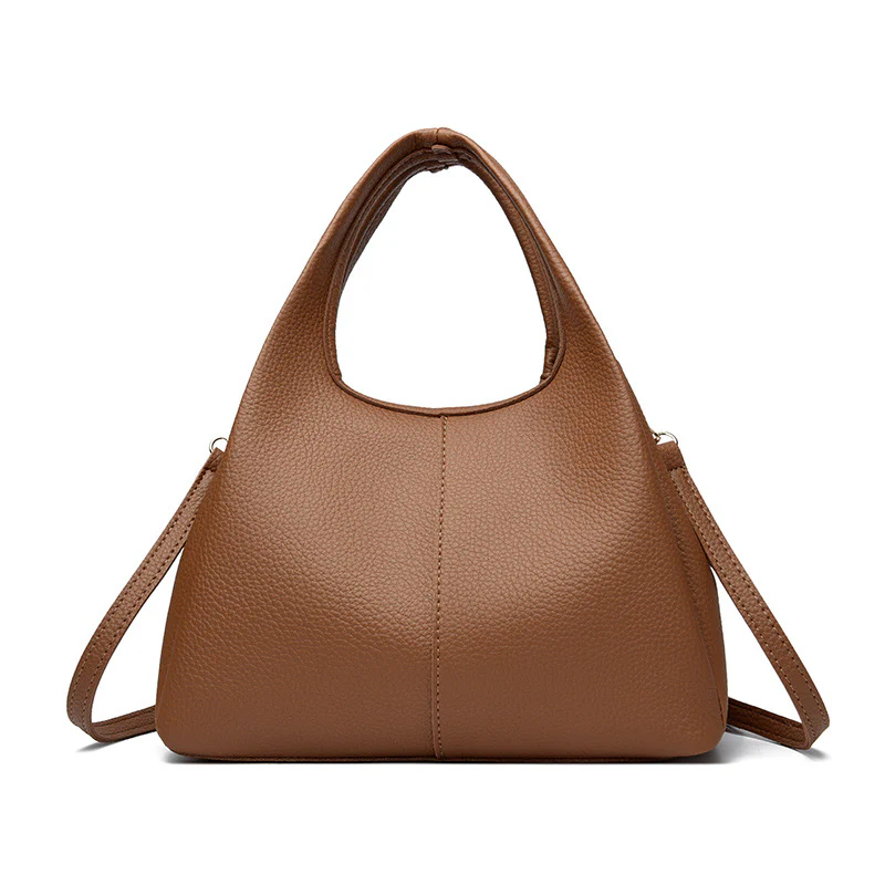 Elise Lychee Grain Cowhide Structured Handbag - Image 5