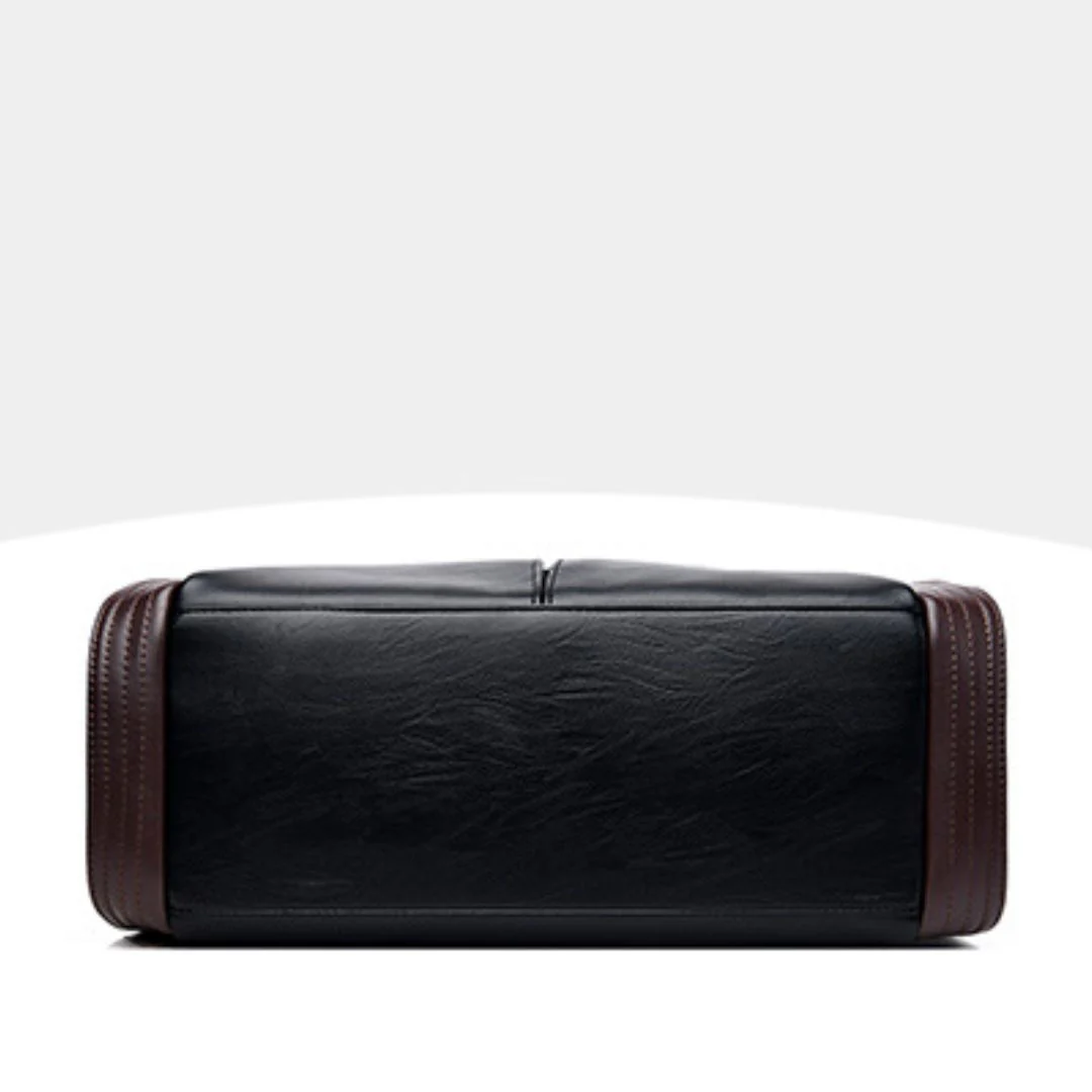 Soft Leather Large Capacity Fashion Tote Handbag - Image 4