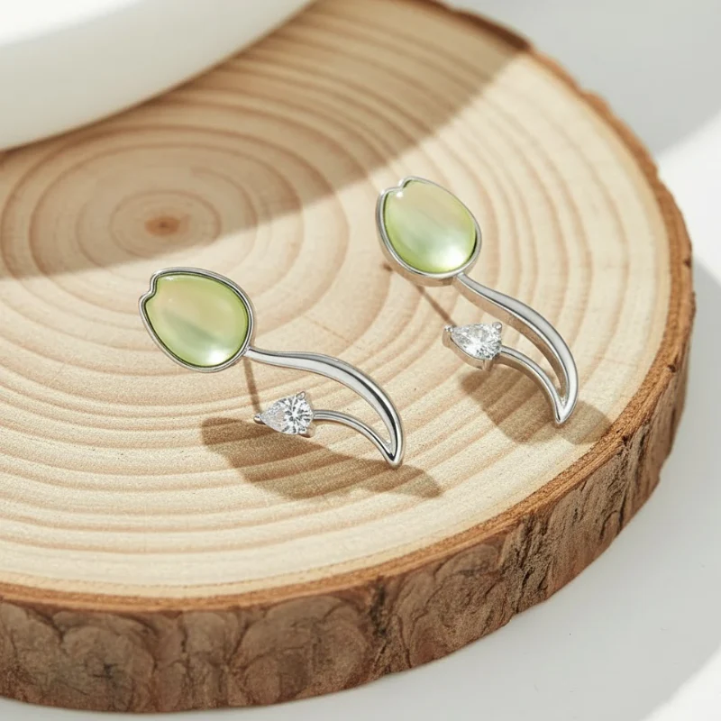 Fresh Petite Tulip Design Earrings - Image 3