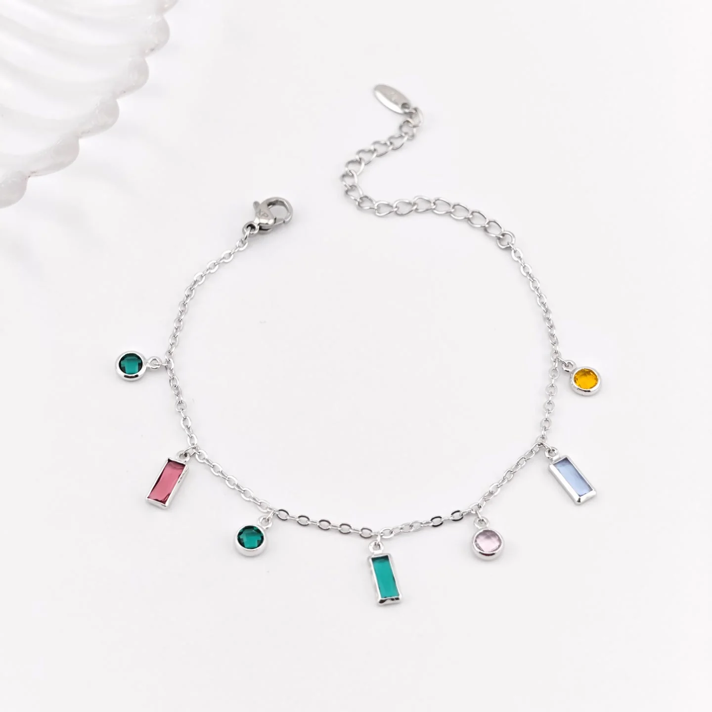 Geometric Square Tassel Bracelet - Image 5