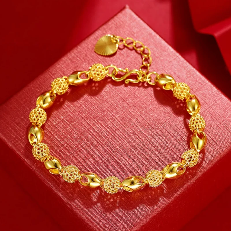 Hollow Buddhist Bead Alloy Bracelet - Image 3