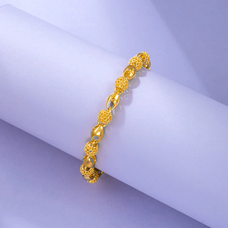 Hollow Buddhist Bead Alloy Bracelet - Image 5