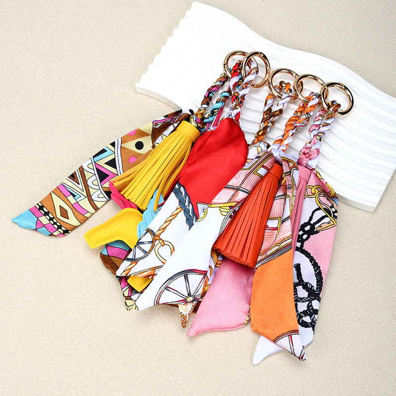 Leather Bow Tassel Bag Charm - Image 3
