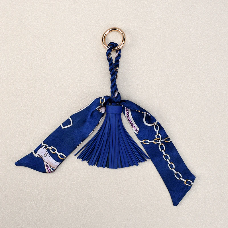 Leather Bow Tassel Bag Charm - Image 8