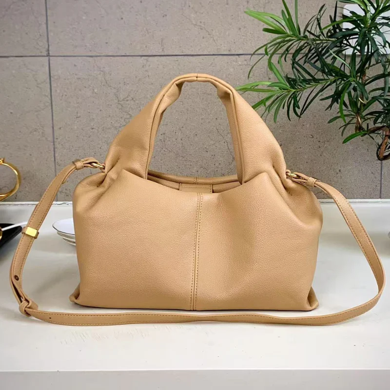 French Style PU Leather Dumpling Messenger Bag - Image 2