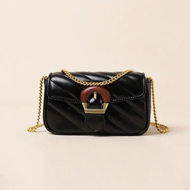 Embroidered Luxury Chain Mini Crossbody Bag - Image 5