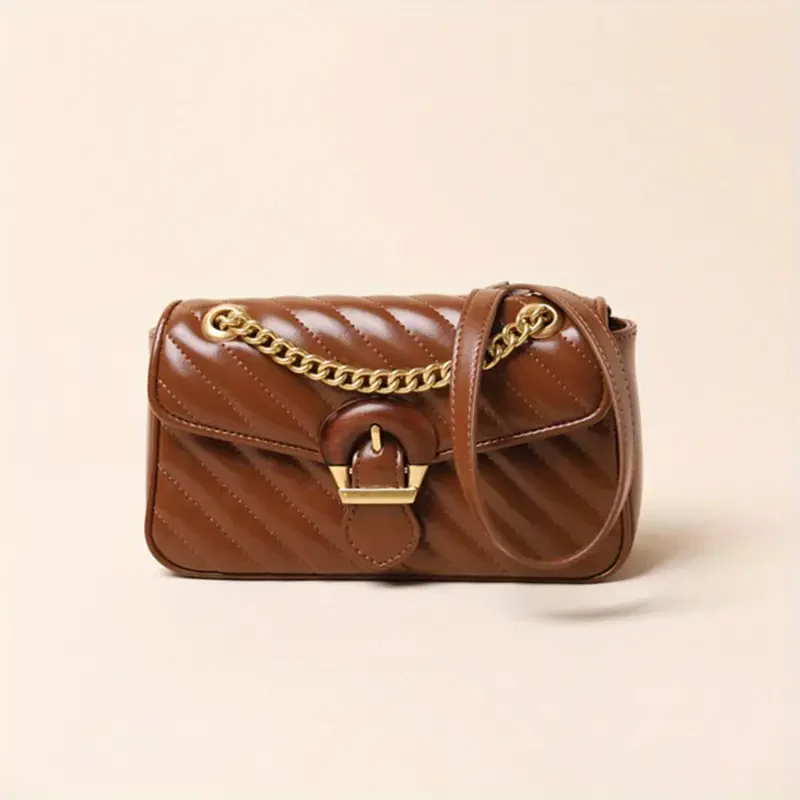 Embroidered Luxury Chain Mini Crossbody Bag - Image 6