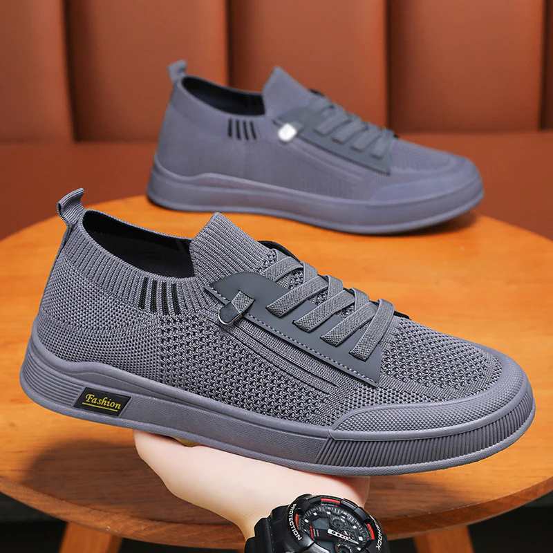 Men's Lightweight Elastic Knit Slip-On Sneakers - Image 8