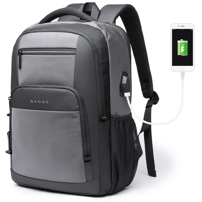 Men's Oxford Backpack With USB Charging - Image 9