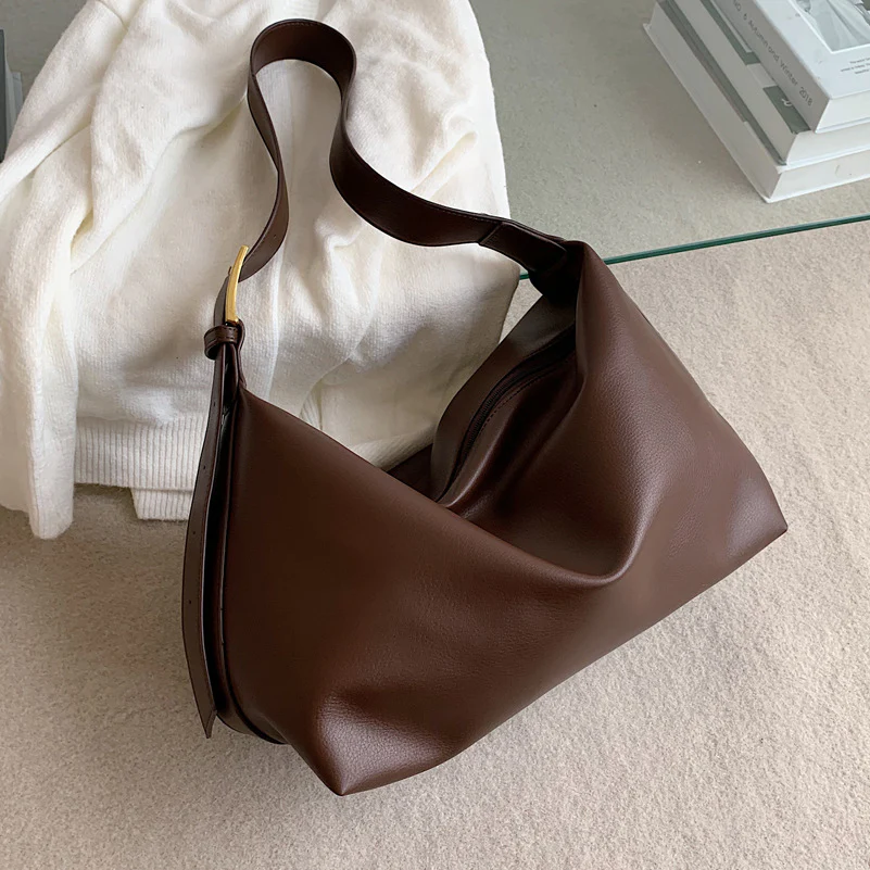 Trendy Large Capacity PU Leather College Tote Bag - Image 3