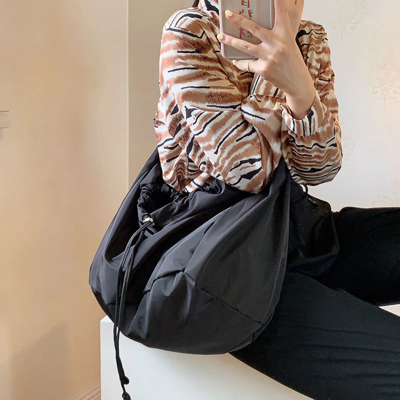 Fashionable  Canvas Underarm Shoulder Bag - Image 5