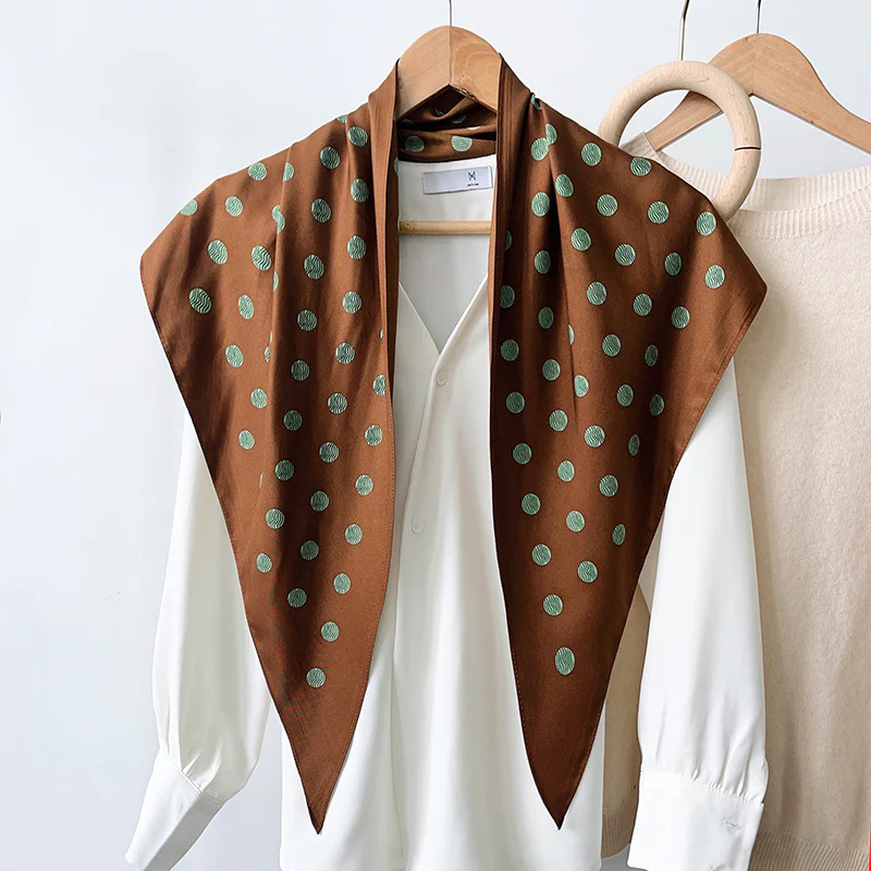 Polka Dot Triangle Scarf - Image 5