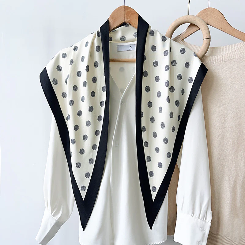 Polka Dot Triangle Scarf - Image 7