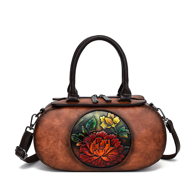 Cylindrical Retro  Handbag with National Style - Image 7