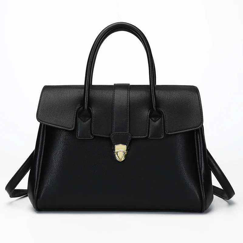 Retro Leather Large Capacity Handbag - Image 6