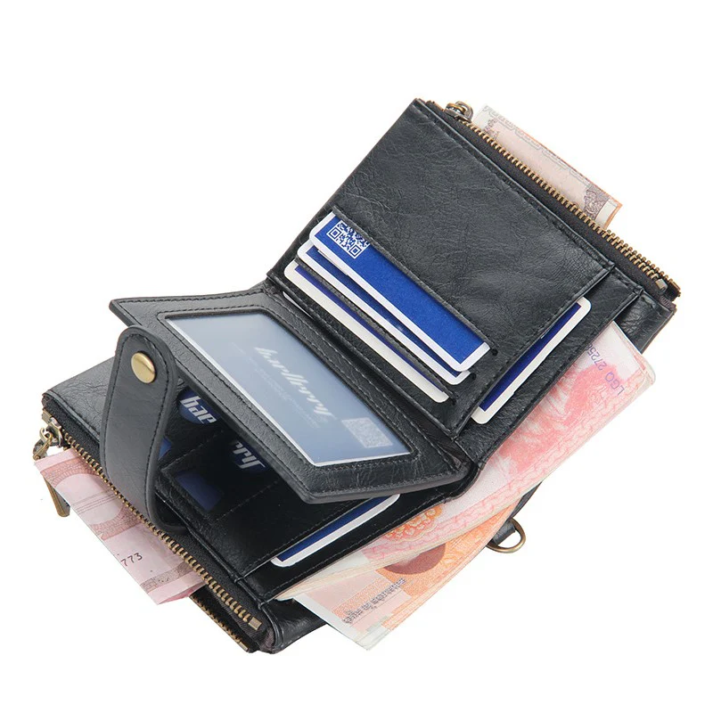 Retro Vertical Zipper Wallet - Image 2