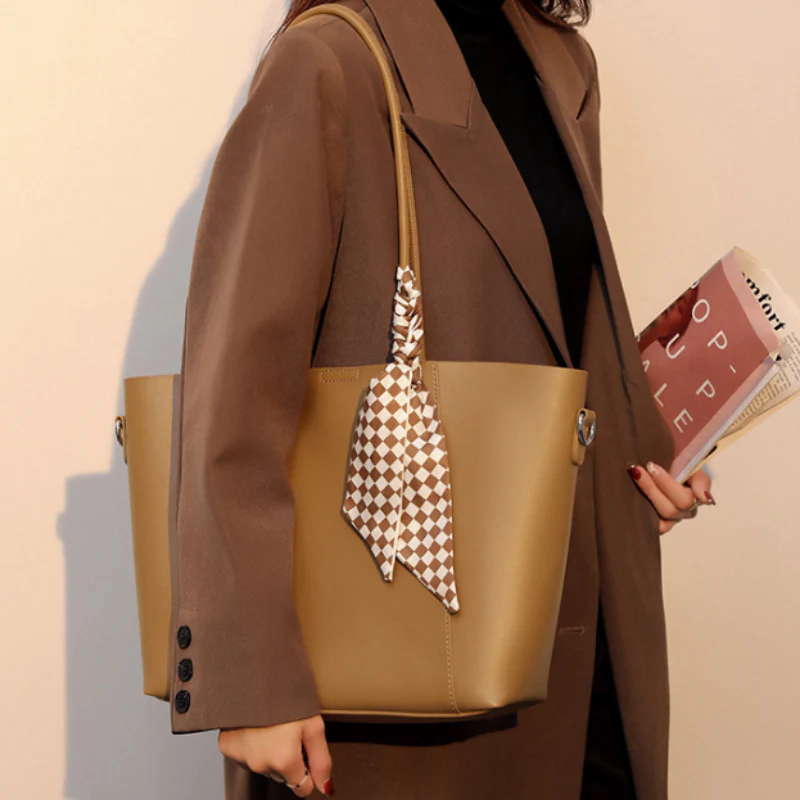Scarf Accent Women’s Tote Bag - Image 4