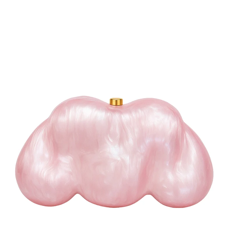 Sculptural Marbled Cloud Silhouette Clutch - Image 6