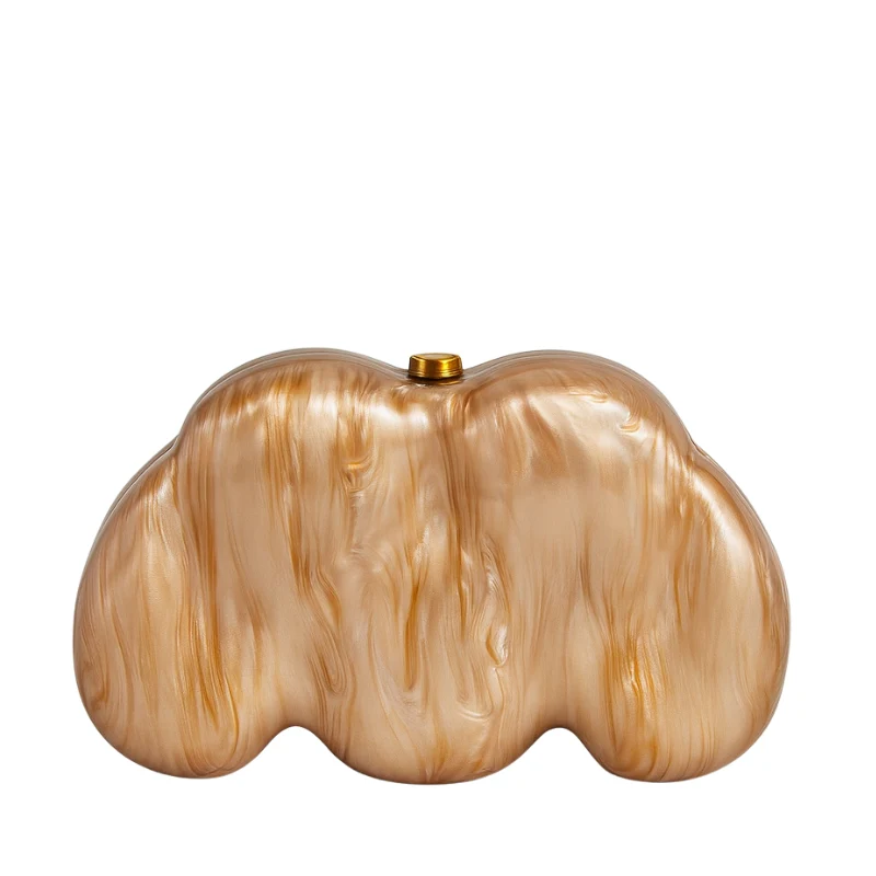 Sculptural Marbled Cloud Silhouette Clutch - Image 8
