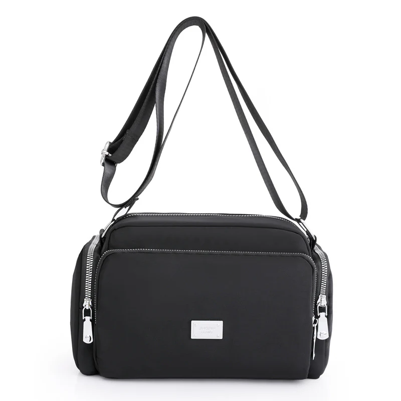 Wide Strap Nylon Oxford Large Square Shoulder Messenger - Image 6