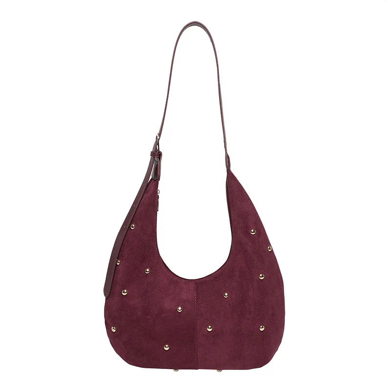 Slouchy Studded Shoulder Bag - Image 8