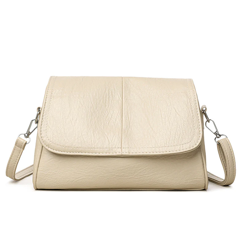 Soft Leather Large Capacity Crossbody Bag - Image 5