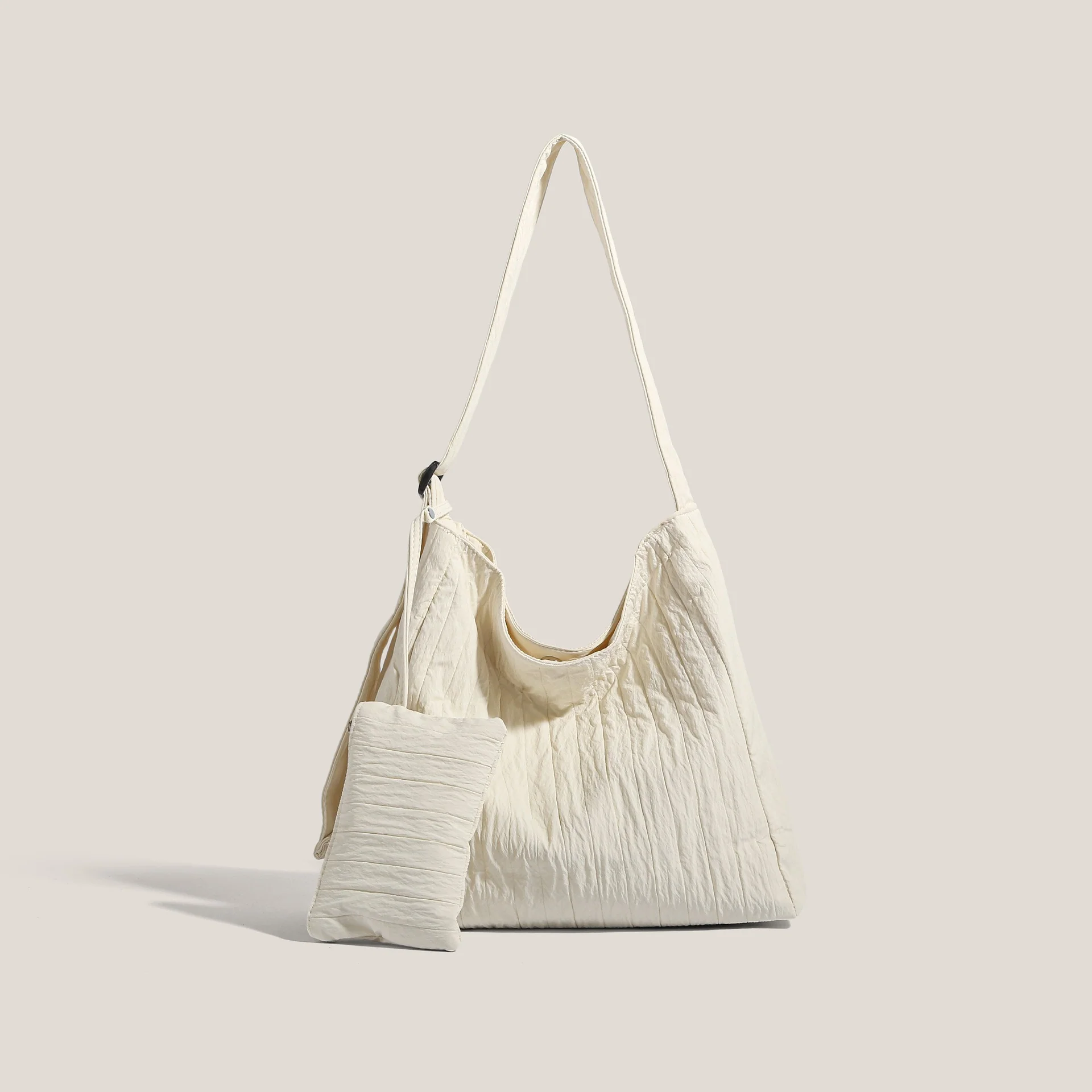 Soft Pleated Large Capacity Tote Bag - Image 6