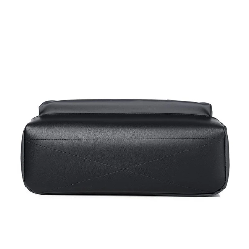 Men's Solid Color Nylon Messenger Laptop Bag - Image 4