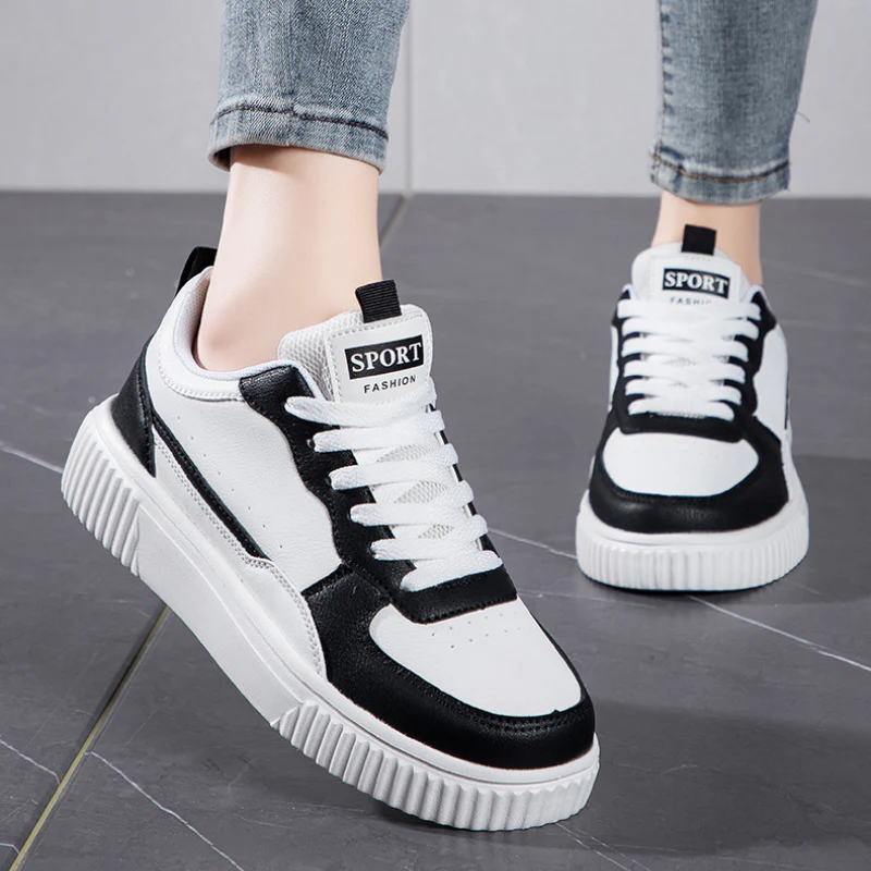 Unisex Breathable White Versatile Sneakers - Image 3