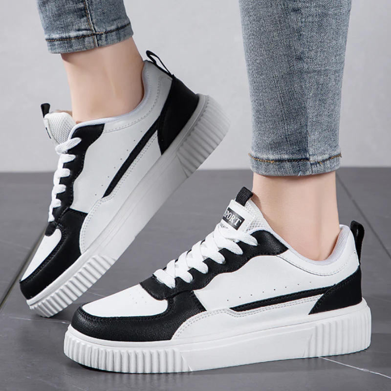 Unisex Breathable White Versatile Sneakers - Image 4