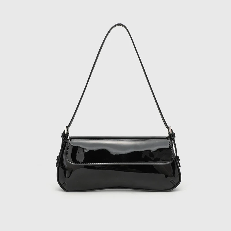 Vela Glossy Baguette Women’s Shoulder Bag - Image 6