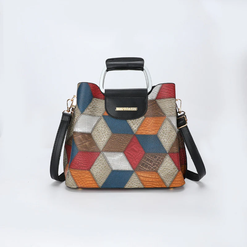 Striped Plaid Multi-Compartment  Crossbody Bag - Image 7