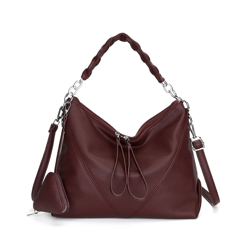 Versatile Large Capacity Shoulder Bag with Pouch - Image 6