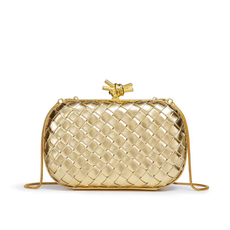 Virelle Woven Elegance Clutch Bag - Image 5