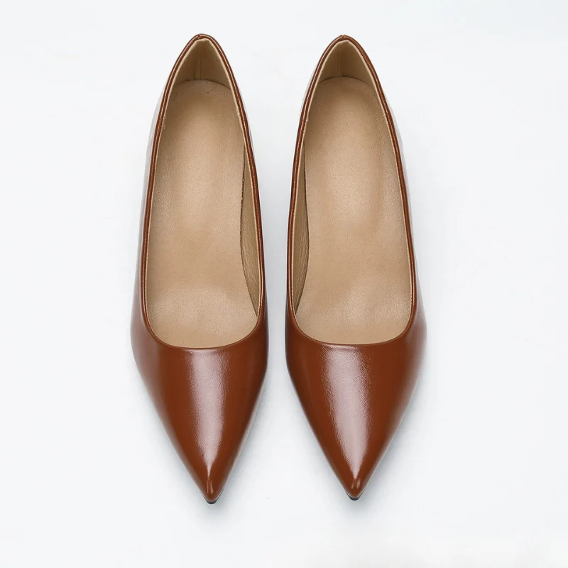 Women Modern Minimalist Pointed Toe Block Heels - Image 3