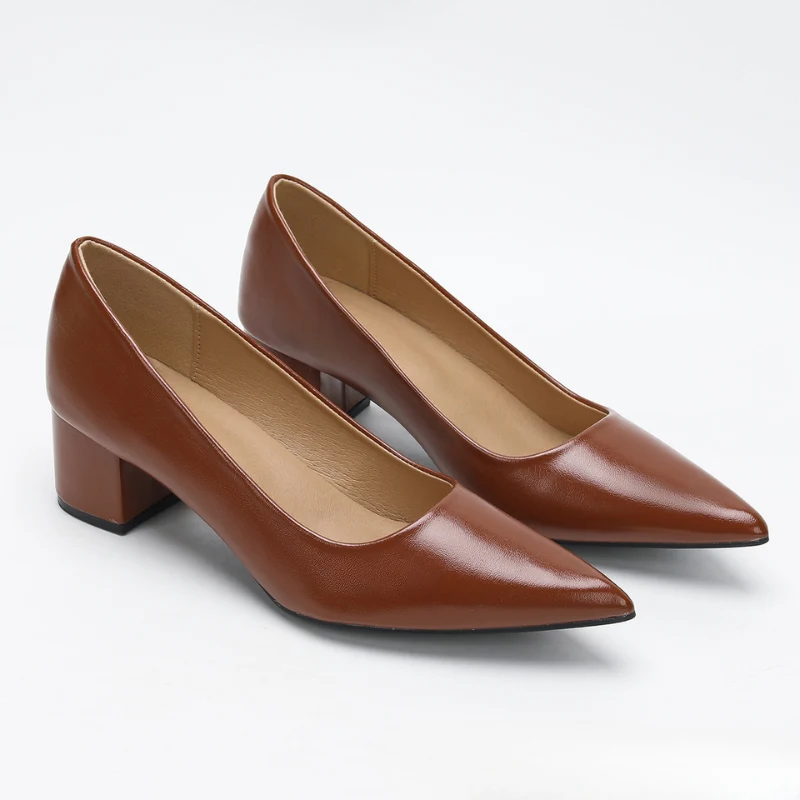 Women Modern Minimalist Pointed Toe Block Heels - Image 5
