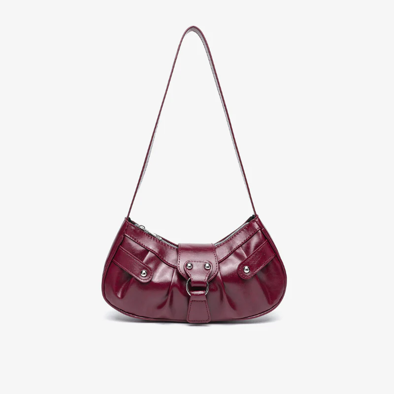 Women's Curved Baguette Shoulder Bag - Image 5