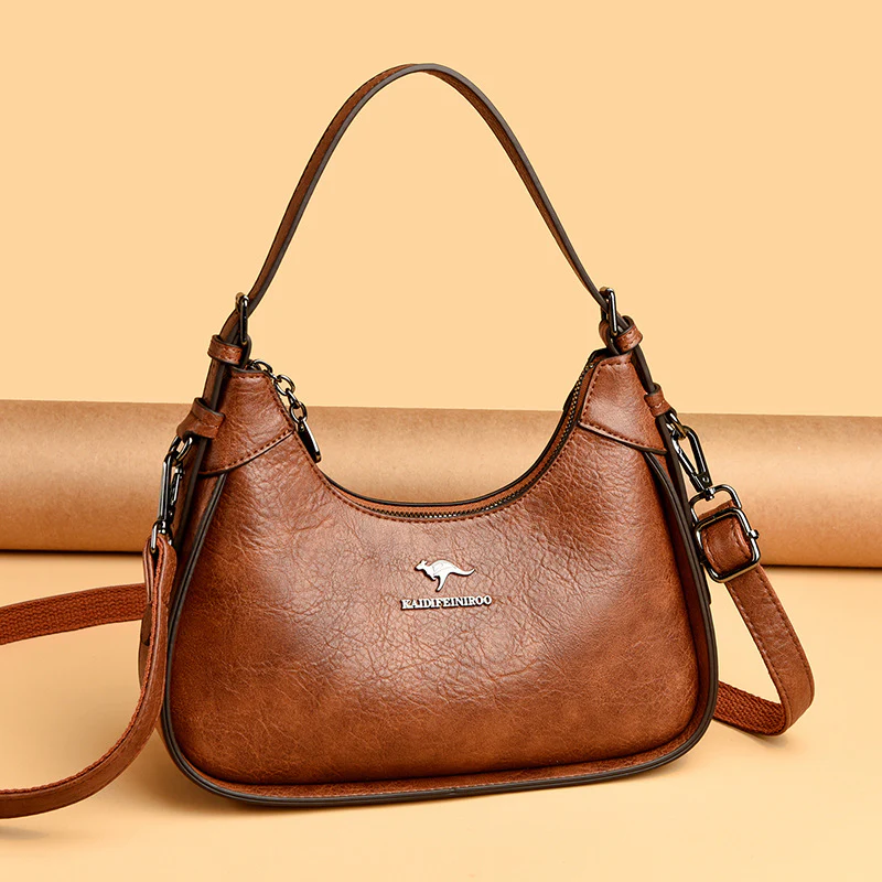Women's Curved Hobo Shoulder Bag - Image 8