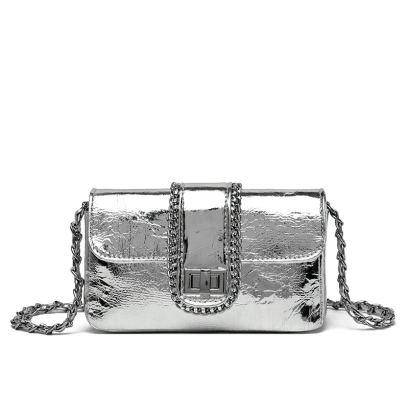 Women's Radiant Metallic Flap Crossbody Bag - Image 6